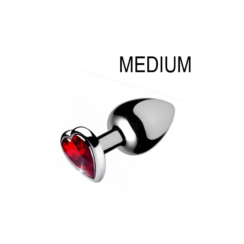 Booty Sparks Plug bijou Heart Gem Rouge 7 x 3.4 cm